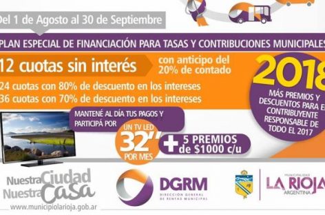 El municipio lanzó nueva moratoria para tasas y contribuciones