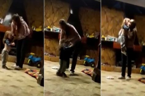 Golpeó ferozmente a su hijo, fue grabada y perdió la tenencia
