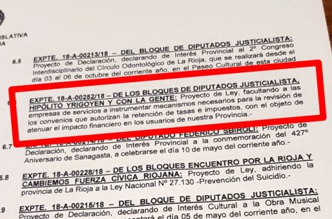 No se aprobó exclusión de impuestos y tasas en boletas de servicios públicos