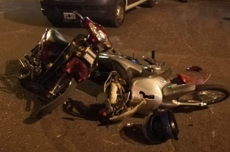 Chocaron dos motos y una de las conductoras tenía 12 años