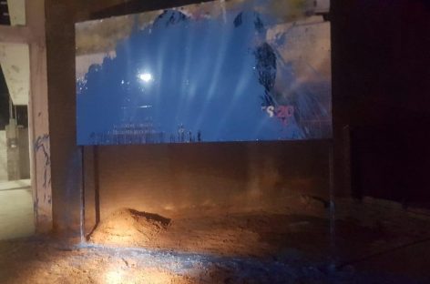 Aimogasta. Los carteles de Paredes no duraron ni un día