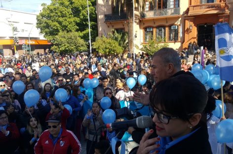 Aborto Legal. Plaza 25 de Mayo se vistió por unas horas de celeste