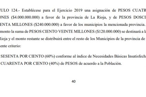 $4.000 millones de fondos extra coparticipables para La Rioja