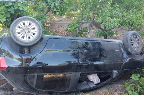 La alta velocidad provocó un terrible vuelco en Los Sauces