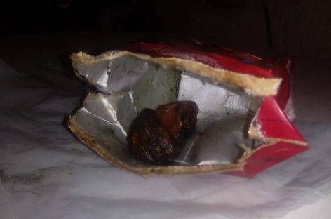 Asqueroso. Encontró una toallita femenina al abrir un pure de tomate