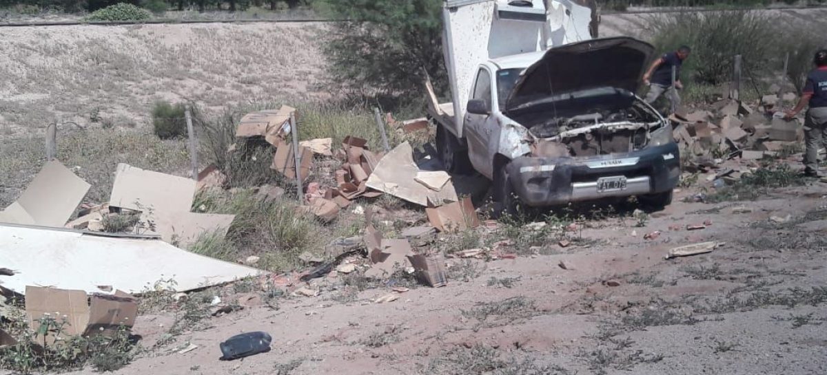 Brutal vuelco de camioneta en el Oeste provincial