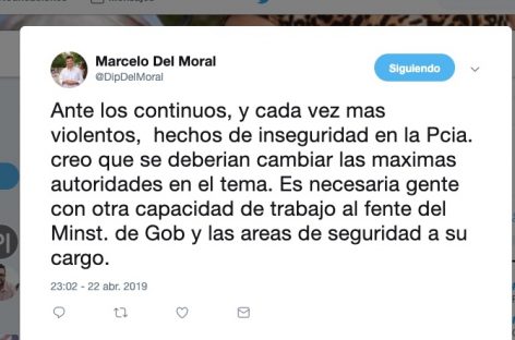 Inseguridad. Piden la remoción de la cúpula del Ministerio de Gobierno