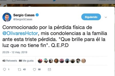 La despedida vía Twitter del espectro político a Héctor Olivares