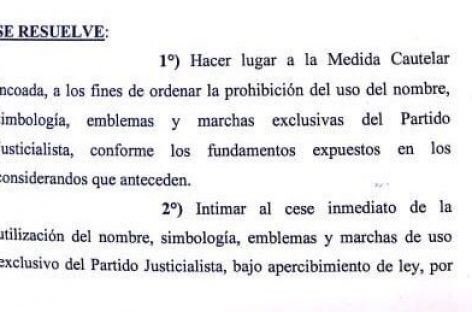 Paredes, vetado por la justicia para usar los símbolos del PJ en campaña