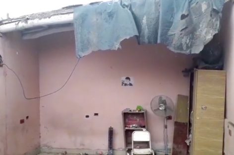 Se derrumbó parte de una humilde vivienda en Chilecito