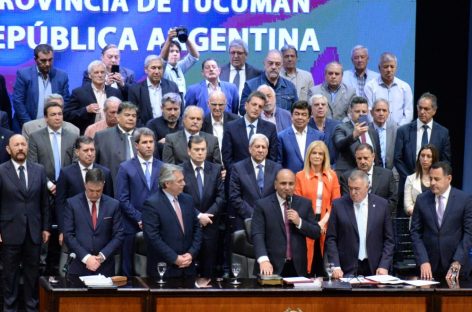 La cúpula del PJ en Tucumán: Casas y Quintela junto a Alberto Fernández
