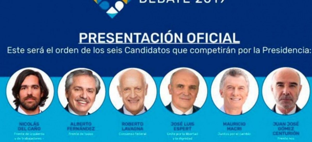 Este domingo, primer debate presidencial: a qué hora y dónde verlo