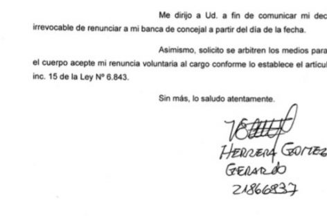 Concejal renunció tras ser denunciado por violencia de género