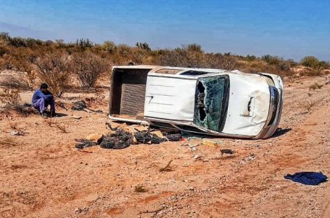 TERRIBLE VUELCO EN RUTA 74: DOS HERIDOS