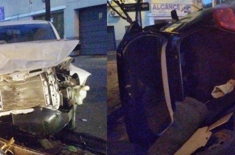 CHOQUE TERMINÓ CON VUELCO Y HERIDOS EN PLENO MACRO CENTRO