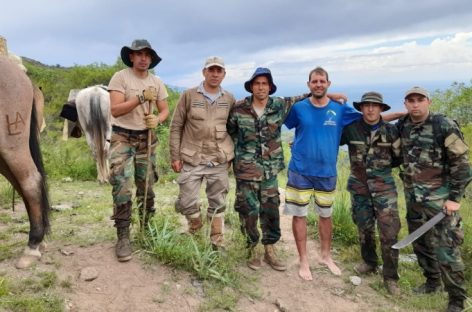 RESCATARON SANO Y SALVO A DEPORTISTA EN EL CERRO DE LA CRUZ