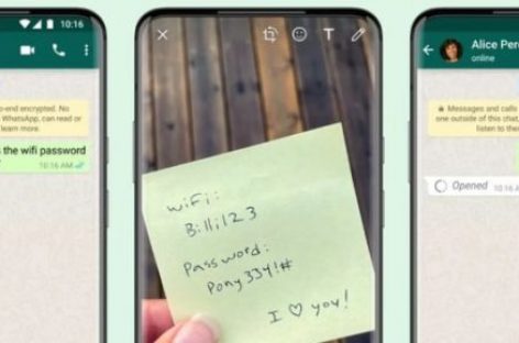 WHATSAPP. HABILITÓ OPCIÓN DE ENVIAR FOTOS O VIDEOS QUE SOLO SE PUEDEN VER UNA VEZ