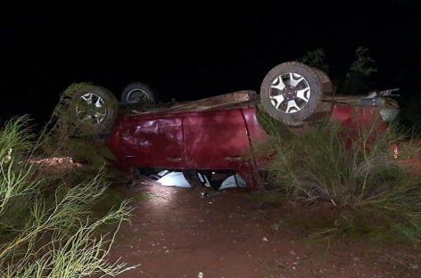 INTENDENTE RIOJANO SUFRIÓ UN GRAVE VUELCO: TUVO LESIONES MENORES
