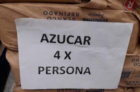 INTIMAN A SUPERMERCADOS POR LAS RESTRICCIONES EN VENTAS DE AZUCAR, HARINA Y ACEITES