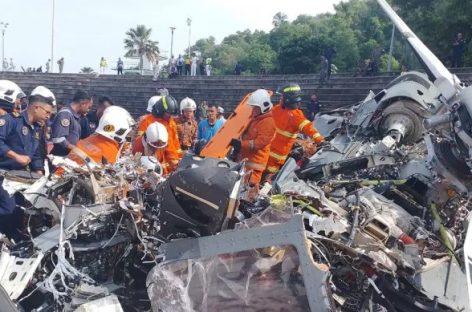 MALASIA. CHOQUE DE DOS HELICÓPTEROS DEJÓ UN SALDO DE 10 MUERTOS