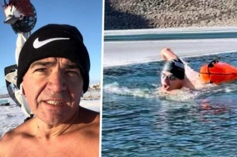 JULIO, EL NADADOR HIJO DE RIOJANOS, QUE ENTRENA EN LA NIEVE EN CUEROS Y A -10°C