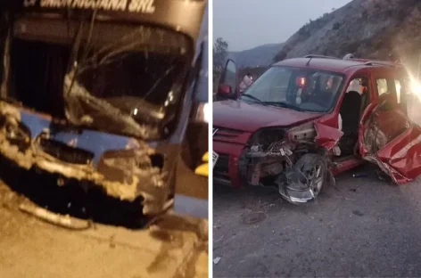 UN COLECTIVO QUE SALIÓ DE LA RIOJA CON ADULTOS MAYORES CHOCÓ EN JUJUY