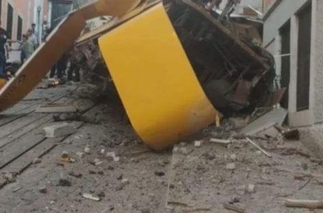 TRAGEDIA EN PORTUGAL. SON AL MENOS 16 LOS MUERTOS POR EL FUNICULAR DESCARRILADO