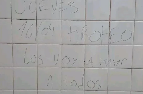 AMENAZAS EN ESCUELAS. «NO HAY UN PROTOCOLO OFICIAL TODAVÍA»